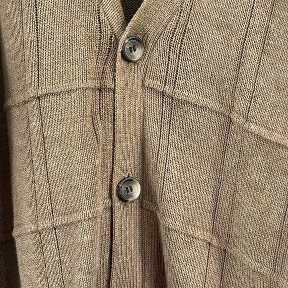 Oscar De La Renta Mens Cardigan Large Grandpa Sweater Old Money Knit Classic - Picture 4 of 12